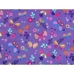 Koberec A1 COLORO MOTÝLEK 5291 fialová Šíře role: 4 m Vzorek zdarma