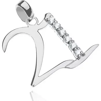 Přívěsek Přívěsek ze stříbra 925 - číslice 21, vsazené třpytivé zirkony