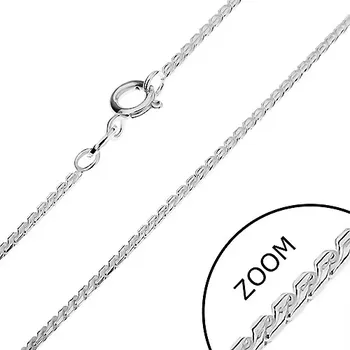 Řetízek Stříbrný řetízek 925 - linie zaoblených esíček, 1,3 mm