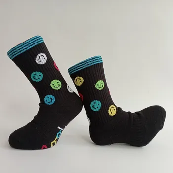 Dětské sportovní froté ponožky Trepon Smajlík, černé