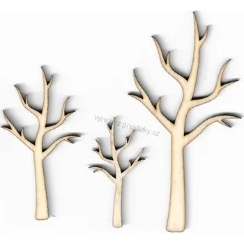 Překližka Výřez z překližky, K26/2, OPADANÁ JABLOŇ-střední, 3,7x7cm, 1ks