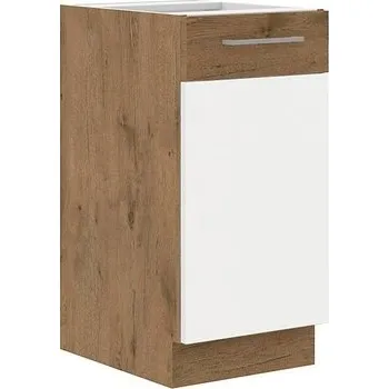 Kuchyňská skříňka MIRJAN - Woodline 40 D 1F BB - Dub lancelot / bíly lesk