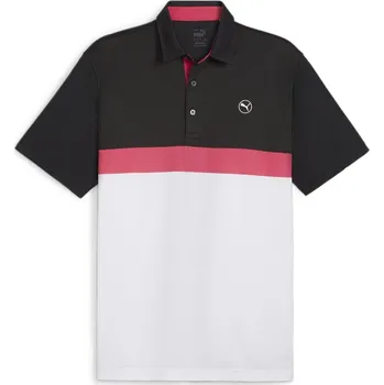 Puma Pure Colorblock pánské polo, bílé pánské, M