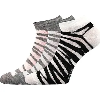 Dámské ponožky Ponožky PIKI 57 mix s růžovou 39-42 (26-28)