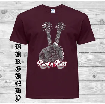 detske-levne-bavlnene-tricko-potisk-hipie-rock-n-roll-kytary Barva: Burgundy - vínová, velikost: 152