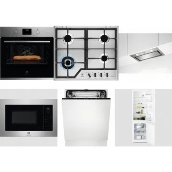 Set domácích spotřebičů ELECTROLUX KOFGH70TX + ELECTROLUX KGS64362XX + ELECTROLUX LFG716X + ELECTROLUX EMS4253TEX + ELECTROLUX EEA27200L + ELECTROLUX LNT3LF18S