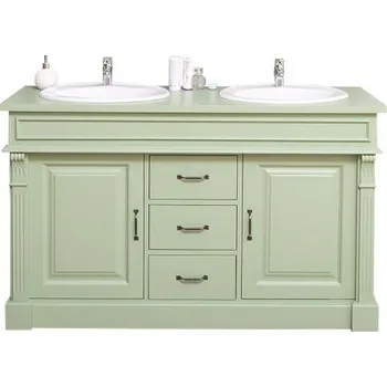 Koupelnový nábytek Koupelnová skříňka pro 2 umyvadla Ava 4001 - zelená