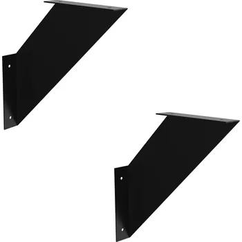 Držák na polici Walteco Konzole FLO, 200x200mm, nosnost 15 kg, matná černá Množství: 2 ks