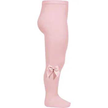 DĚTSKÉ BAVLNĚNÉ PUNČOCHÁČE CONDOR HLADKÉ S MAŠLÍ, PALE PINK Velikost: 0 | výška 71-82 cm