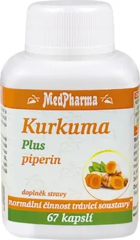 Přírodní produkt MedPharma Kurkuma Plus piperin 67 cps.