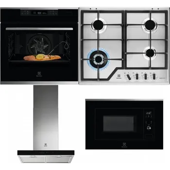Set domácích spotřebičů ELECTROLUX KOBCS31X + ELECTROLUX KGS64362XX + ELECTROLUX LFT766X + ELECTROLUX LMS2203EMX