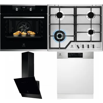 Set domácích spotřebičů ELECTROLUX KODEH70X + ELECTROLUX KGS64362XX + ELECTROLUX LFV616K + ELECTROLUX EEM48300IX - přebaleno