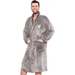 Pánský župan Borys grey L&L grey (šedá) 4XL
