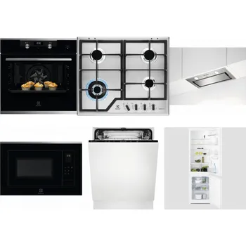 Set domácích spotřebičů ELECTROLUX KODEH70X + ELECTROLUX KGS64362XX + ELECTROLUX LFG716X + ELECTROLUX LMS4253TMX + ELECTROLUX EEA27200L + ELECTROLUX LNT3LF18S