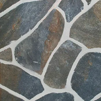 Přírodní kámen Přírodní štípaná břidlice BLUE tl.10-30 mm, rozměr 15-50 cm (Nepravidelné tvary - přírodní polygonální)