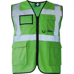 Korntex Berlin Multifunkční reflexní vesta na zip KX802 Green 5XL