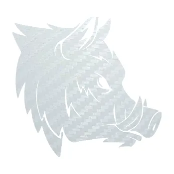 Samolepící dekorace SAMOLEPKA Divoké prase 007 pravá kanec (51 - 3D karbon bílý) NA AUTO, NÁLEPKA, FÓLIE, POLEP, TUNING, VLASTNÍ TEXT, TISK, AUTOSAMOLEPKY.cz, POLEPY, OBRÁZEK, LOGO, SAMOLEPKY