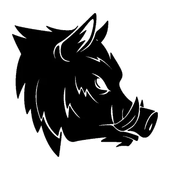 Samolepící dekorace SAMOLEPKA Divoké prase 007 pravá kanec (01 - černá) NA AUTO, NÁLEPKA, FÓLIE, POLEP, TUNING, VLASTNÍ TEXT, TISK, AUTOSAMOLEPKY.cz, POLEPY, OBRÁZEK, LOGO, SAMOLEPKY