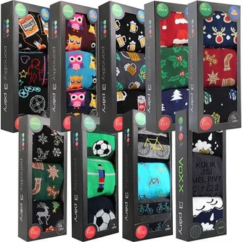 Pánské ponožky Dárková krabička ponožek VoXX DEBOX vánoce 43-46 (29-31)