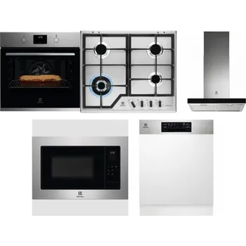 Set domácích spotřebičů ELECTROLUX KOFGH70TX + ELECTROLUX KGS64362XX + ELECTROLUX LFT766X + ELECTROLUX EMS4253TEX + ELECTROLUX EEM48300IX - přebaleno