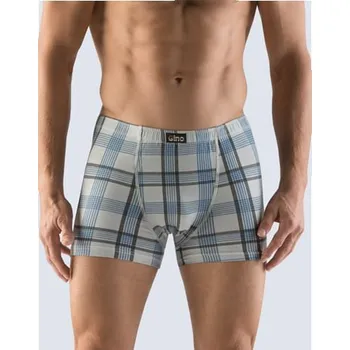 Boxerky Pánské boxerky s kratší nohavičkou GINO 73074P sv. šedá tm. šedá M/L