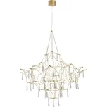 Zlaté kovové závěsné LED světlo Nova Luce Goro 80 cm