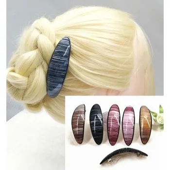 Ozdoba do vlasů Francouzská spona Wood oválná SF015a