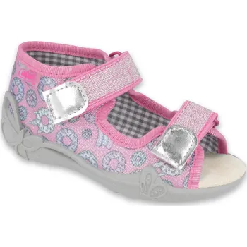Dívčí bačkory BEFADO 242P106 dívčí sandálky růžové donuts 23 242P106_23