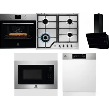Set domácích spotřebičů ELECTROLUX KOFGH70TX + ELECTROLUX KGS64362XX + ELECTROLUX LFV316K + ELECTROLUX EMS4253TEX + ELECTROLUX EEM48300IX - přebaleno