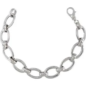 Náramek Stříbrný náramek ovály délka náramku 19cm