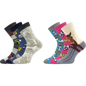 Dětské termoprádlo Dětské froté ponožky SIBIŘ DĚTSKÁ 07 mix kluk 35-38 (23-25)