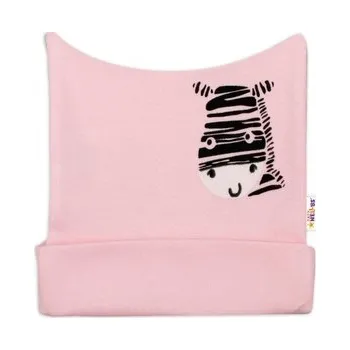Kojenecké oblečení Novorozenecká čepička, Zebra - růžová, ve. 56; 56 (1-2m)