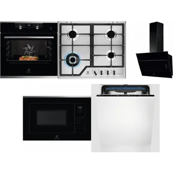 Set domácích spotřebičů ELECTROLUX KODEC75X2 + ELECTROLUX KGS64362XX + ELECTROLUX LFV316K + ELECTROLUX LMS4253TMX + ELECTROLUX EES48200L