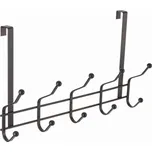 Walteco Věšák na dveře 5 háčků, zavěšení 20mm, hnědý antik