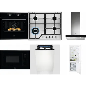 Set domácích spotřebičů ELECTROLUX KODEH70X + ELECTROLUX KGS64362XX + ELECTROLUX LFT766X + ELECTROLUX LMS4253TMX + ELECTROLUX EEM23100L + ELECTROLUX ENT6TF18S