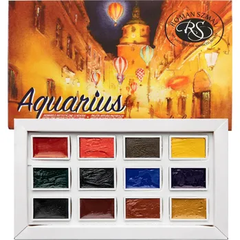 Vodová barva Akvarelové barvy Roman Szmal AQUARIUS - Artur Przybysz's Set, sada 12 ks
