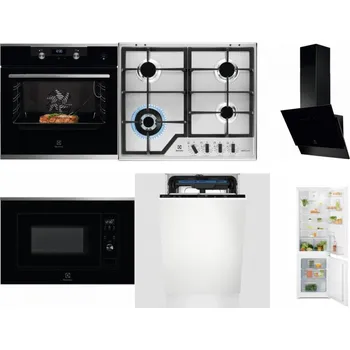 Set domácích spotřebičů ELECTROLUX KODEC75X2 + ELECTROLUX KGS64362XX + ELECTROLUX LFV616K + ELECTROLUX LMS2203EMX + ELECTROLUX EEM23100L + ELECTROLUX LND5FE18S