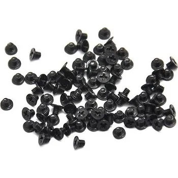 Náhradní šroubky pro uchycení klávesnice pro MacBook (A1278, A1286, A1297, A1342, A1368, A1370, A1398, A1425) - 50 ks - černé