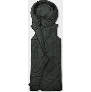 Dámská vesta Army Oversize Dámská Vesta s Kapucí J.STYLE, odstíny zelené XL (42) i392_22855-53