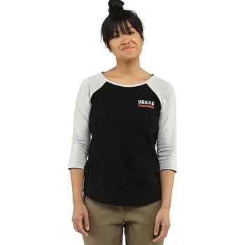 Dámské tričko tričko Horsefeathers Oly Raglan - Black/Cement M