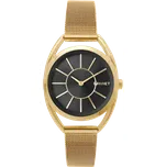 MINET Zlaté dámské hodinky ICON GOLD MESH s černým číselníkem MWL5220 (MINET Zlaté dámské hodinky ICON GOLD MESH s černým číselníkem MWL5220)