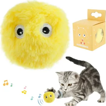 Hračka pro kočku Plyšová hračka pro kočky se zvuky zvířat Barva: 1 ks žlutá
