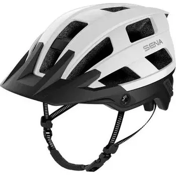 Cyklistická přilba Helma na kolo s headsetem SENA M1 matná bílá