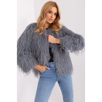 Dámská cargo bunda Kabát Elegantní Kožešinový Lem, M/L i240_188842_2:M/L