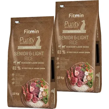 Krmivo pro psa Fitmin dog Purity Rice Senior&Light Venison&Lamb 2x12 kg