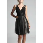 Krátké černé společenské šaty - S