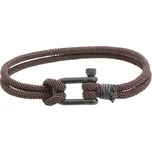 JSB bijoux s.r.o. Pánský náramek textilní s karabinou brown