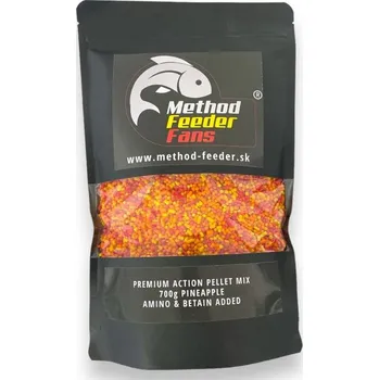 Návnadová surovina METHOD FEEDER FANS - Pelety Action Fluo Ananas 700 g