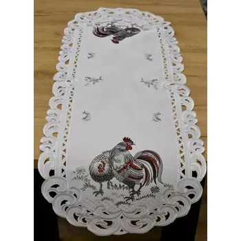 Velikonoční dekorace Velikonoční ubrus Kohoutek se slepičkou, 40x110 cm (Velikonoce)