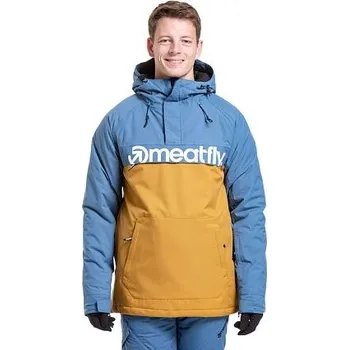 Meatfly pánská SNB & SKI bunda Slinger Wood/Slate Blue | Hnědá | Velikost XXL